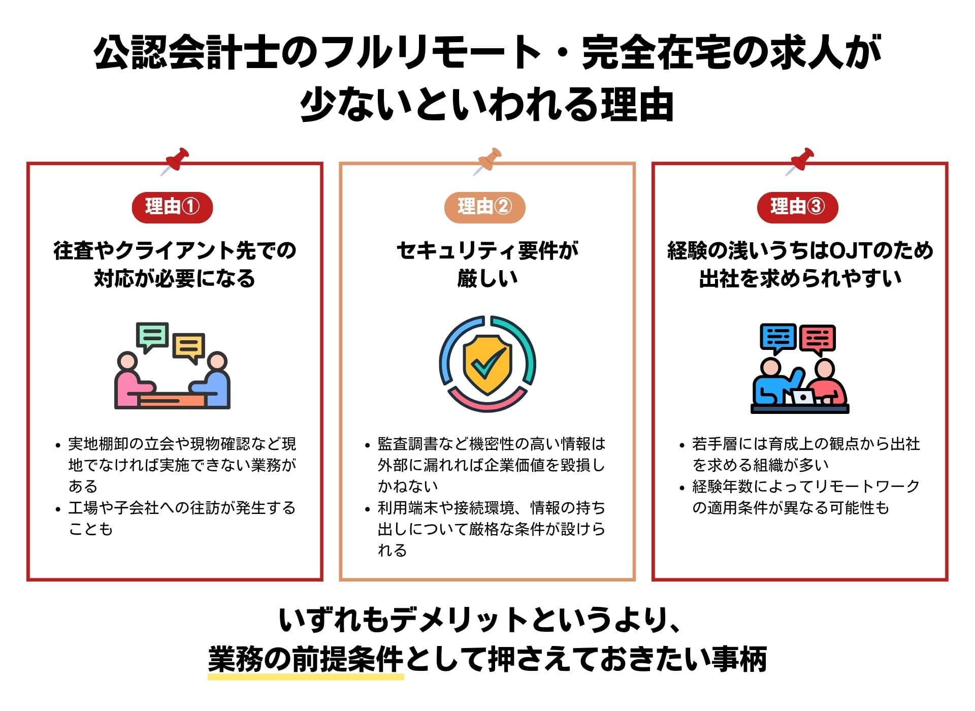公認会計士のフルリモート・完全在宅の求人が少ないといわれる3つの理由